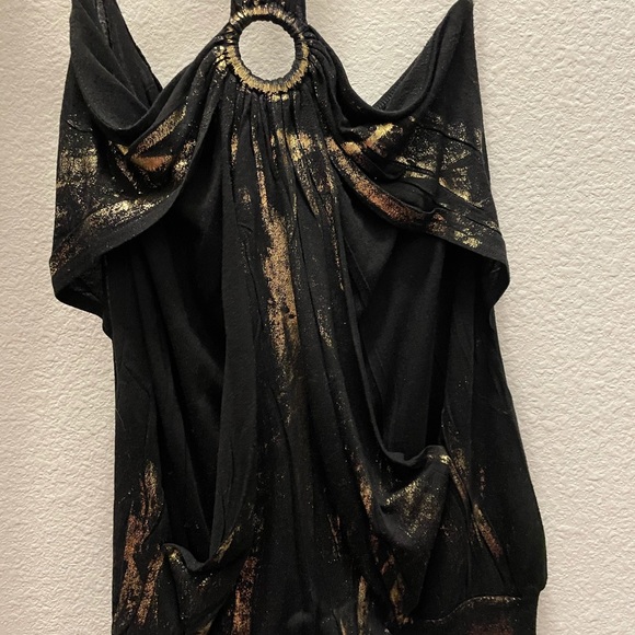 Halter Top Black & Gold - Picture 3 of 4